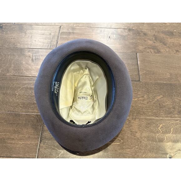 Vintage Dobbs Mens Gray Fifth Ave New York Fedora Hat Size 7 Made in USA - Picture 6 of 9